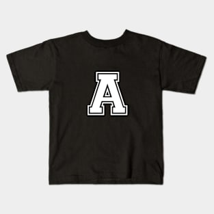 Initial Letter A - Varsity Style Design Kids T-Shirt